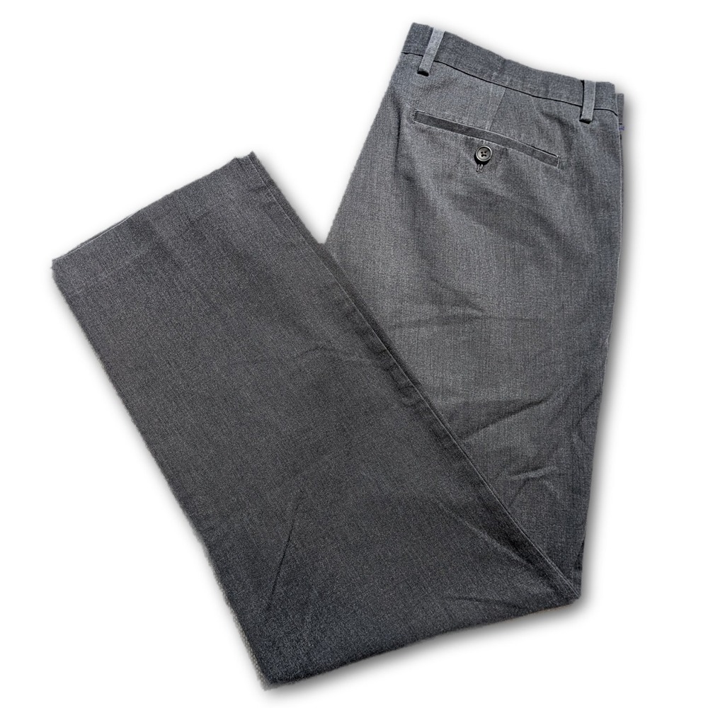 Banana Republic Mens Pants Gray 36x30 Non-Iron Tailored Slim Fit Blended Fabric